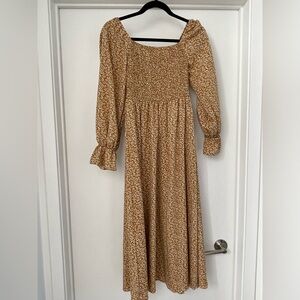 Peasant dress, midi length